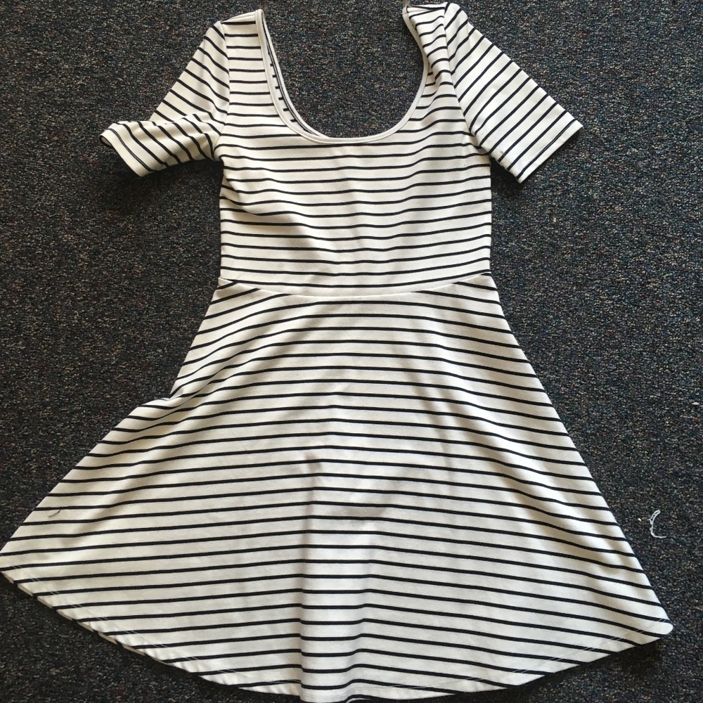Stripped Skater Dress